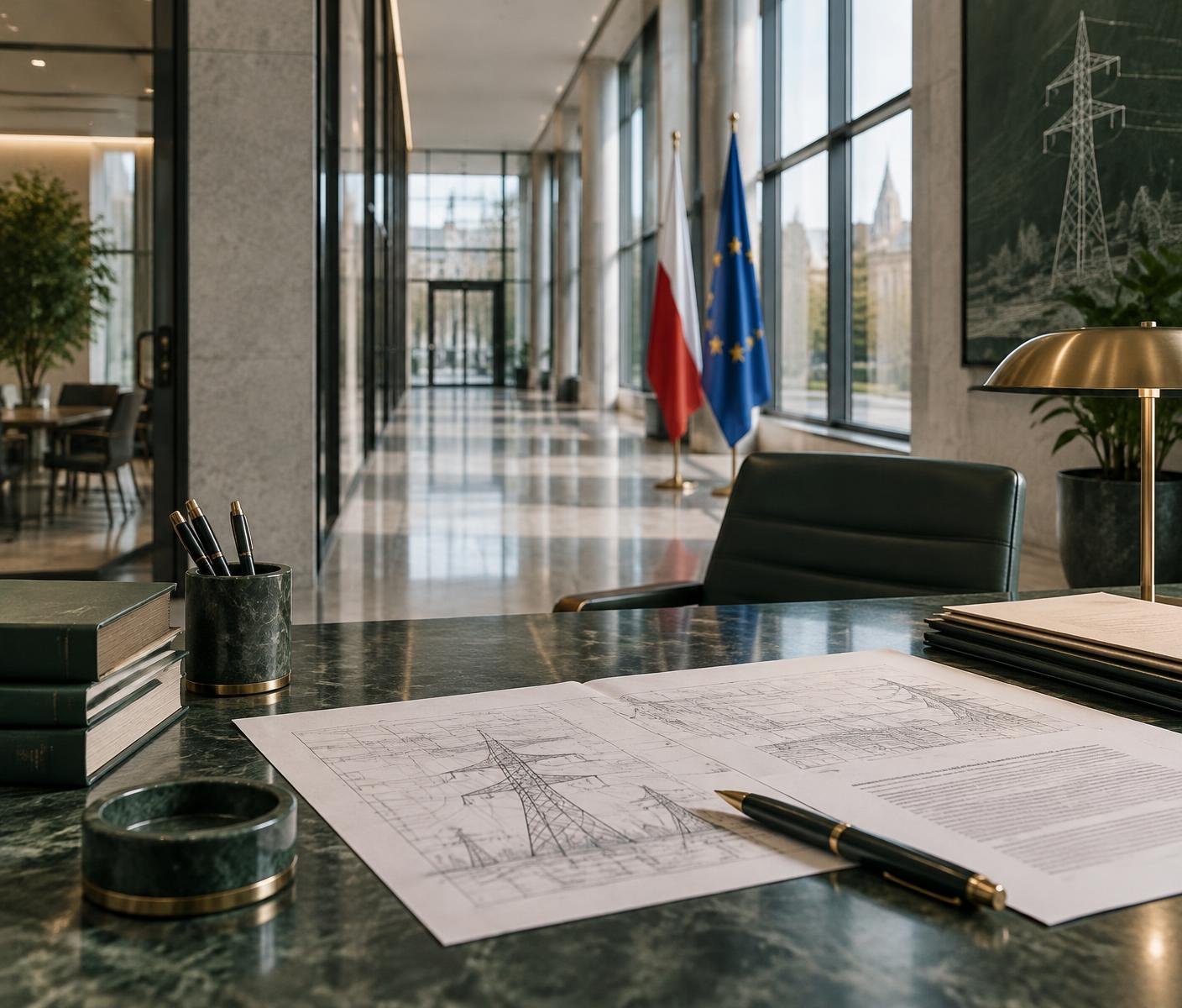 Wnętrze instytucji związanej z regulacją energetyki